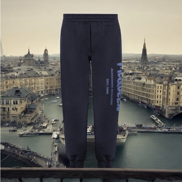 Alexander McQueen Graffiti Logo Printed Track Pants EU size